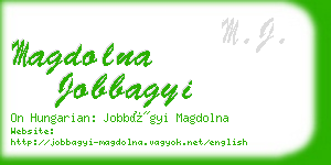 magdolna jobbagyi business card